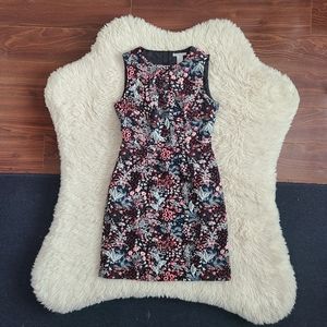 H&M holiday floral mini dress